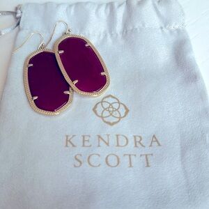 Kendra Scott Burgundy Statement Earrings